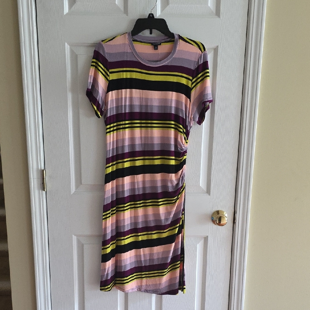 Torrid Multicolor Striped Midi Dress